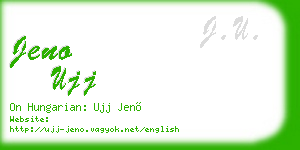 jeno ujj business card